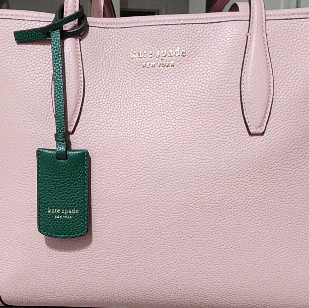 Large Pink Kate Spade Tote w/ Green Tag